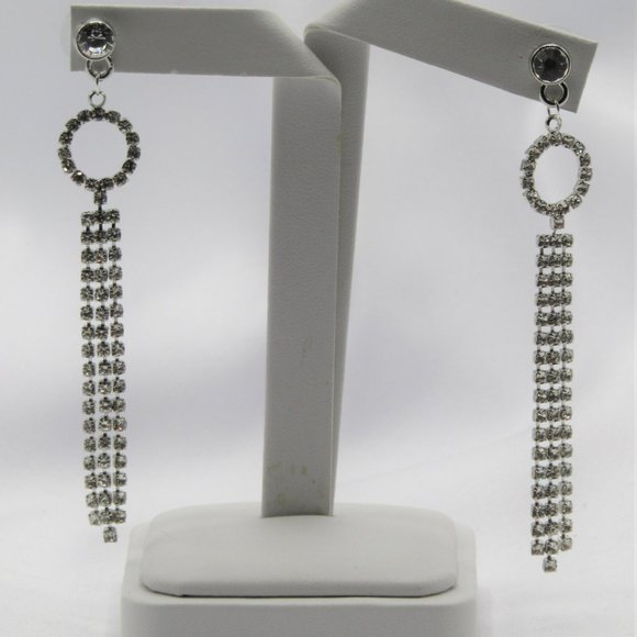 BLUE RHINESTONE TASSEL Beaded Jewelry Set - Picture 5 of 5